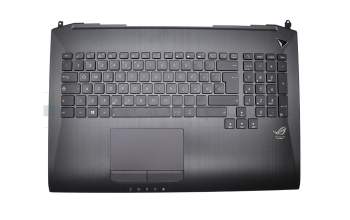Keyboard incl. topcase IT (italian) black/black with backlight original suitable for Asus ROG G750JH