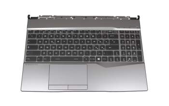 Keyboard incl. topcase IT (italian) black/grey with backlight original suitable for MSI Alpha 15 A3DD/A3DDK/A3DC/A3DCK (MS-16U6)