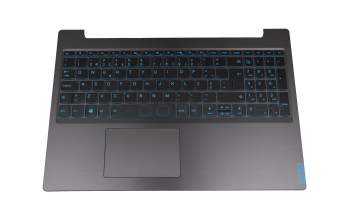 Keyboard incl. topcase PO (portuguese) black/blue/black with backlight original suitable for Lenovo IdeaPad L340-15IRH (81LK)