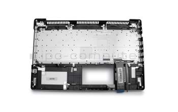 Keyboard incl. topcase PO (portuguese) silver/silver with backlight original suitable for Asus N550JX