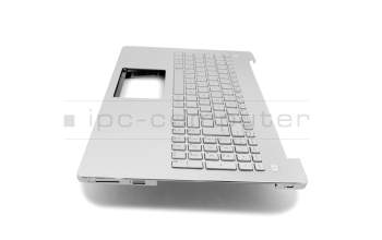 Keyboard incl. topcase PO (portuguese) silver/silver with backlight original suitable for Asus ROG GL550JX