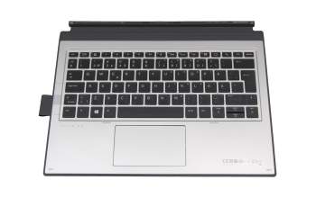 Keyboard incl. topcase SE / FIN (finnish) black/silver original suitable for HP Elite x2 G4