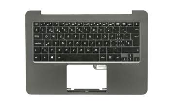 Keyboard incl. topcase SF (swiss-french) black/grey original suitable for Asus ZenBook UX305FA