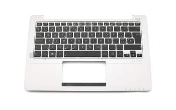 Keyboard incl. topcase SF (swiss-french) black/silver original suitable for Asus VivoBook F202E