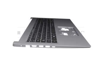 Keyboard incl. topcase SP (spanish) black/silver original suitable for Acer Aspire 5 (A515-54G)
