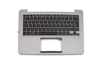 Keyboard incl. topcase SP (spanish) black/silver with backlight original suitable for Asus ZenBook UX330UA