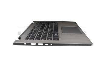 Keyboard incl. topcase SP (spanish) grey/silver with backlight original suitable for Lenovo Flex 6-14IKB (81EM)