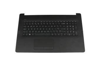 Keyboard incl. topcase UK (english) black/black (For DVD, surface structure \"brushed black\") original suitable for HP 17-by2000
