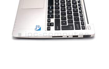 Keyboard incl. topcase UK (english) black/silver original suitable for Asus VivoBook S200E