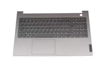 Keyboard incl. topcase UK (english) dark grey/grey with backlight original suitable for Lenovo ThinkBook 15 G2 ITL (20VE)