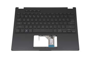 Keyboard incl. topcase US (english) black/black with backlight original suitable for Asus ROG Flow X13 GV301QE