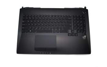 Keyboard incl. topcase US (english) black/black with backlight original suitable for Asus ROG G750JH
