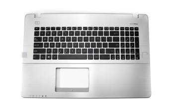 Keyboard incl. topcase US (english) black/silver original suitable for Asus F750LN