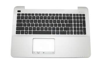 Keyboard incl. topcase US (english) black/silver original suitable for Asus K555LJ