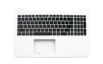Keyboard incl. topcase US (english) black/white original suitable for Asus R556LF