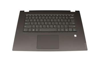 Keyboard incl. topcase US (english) grey/grey with backlight original suitable for Lenovo IdeaPad C340-15IML (81TL)