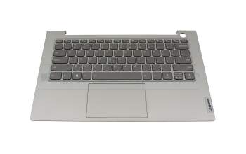 Keyboard incl. topcase US (english) grey/grey with backlight original suitable for Lenovo ThinkBook 14 G2 ITL (20VD)