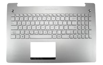 Keyboard incl. topcase US (english) silver/silver with backlight original suitable for Asus ROG G550JX