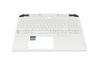 Keyboard incl. topcase US (english) white/white with backlight original suitable for Lenovo Legion 7i 16IRX9 Gen 9 (83FD)