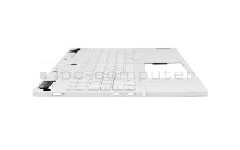 Keyboard incl. topcase US (english) white/white with backlight original suitable for Lenovo Legion 7i 16IRX9 Gen 9 (83FD)
