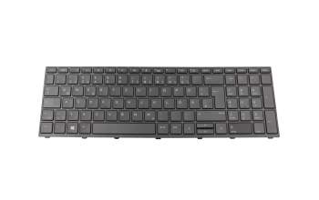 L01027-041 original HP keyboard DE (german) black/black matte with backlight with numpad
