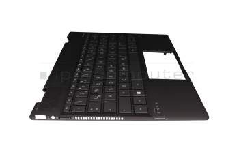 L13651-041 original HP keyboard incl. topcase DE (german) dark grey/grey with backlight
