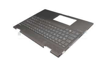 L13652-041 original HP keyboard incl. topcase DE (german) grey/grey with backlight