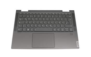 L1CZ07M007L original Lenovo keyboard incl. topcase DE (german) grey/grey with backlight