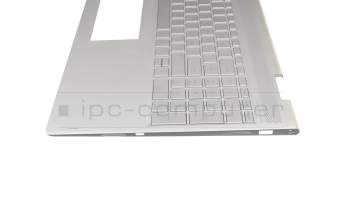 L22411-041 original HP keyboard incl. topcase DE (german) silver/silver with backlight