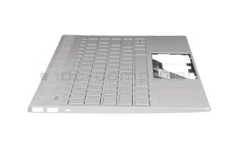 L37534-041 original HP keyboard incl. topcase DE (german) silver/silver with backlight