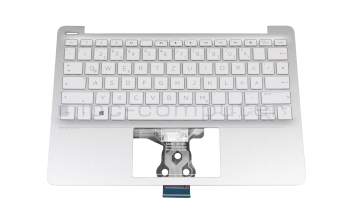 L44642-041 original HP keyboard incl. topcase DE (german) white/silver