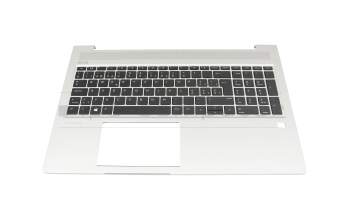 L45091-BG1 original HP keyboard incl. topcase CH (swiss) black/silver