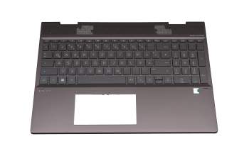 L54923-041 original HP keyboard incl. topcase DE (german) grey/anthracite with backlight