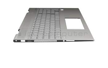 L56975-041 original HP keyboard incl. topcase DE (german) silver/silver with backlight (UMA)