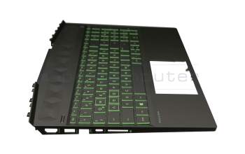 L57593-041 original HP keyboard incl. topcase DE (german) black/black with backlight