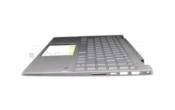 L85716-041 original HP keyboard incl. topcase DE (german) silver/silver with backlight