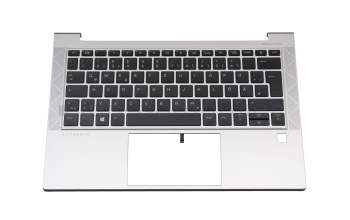 L85737-041 original HP keyboard incl. topcase DE (german) black/silver with backlight