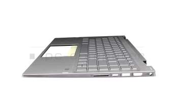 L96519-041 original HP keyboard incl. topcase DE (german) silver/silver with backlight