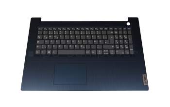 LCM16K26D0-686 original Chicony keyboard incl. topcase DE (german) grey/blue (Fingerprint)