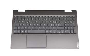 LCM17G56CHJ686C original Chicony keyboard incl. topcase CH (swiss) grey/grey with backlight