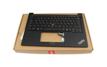 LIM21G56D0-G629 original Lenovo keyboard incl. topcase DE (german) black/black with mouse-stick