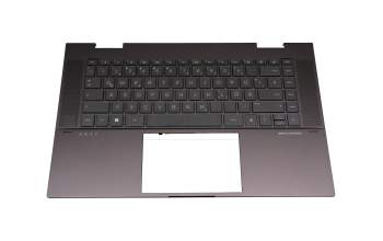 M30782-041 original HP keyboard incl. topcase DE (german) black/black with backlight