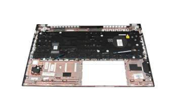 M35816-041 original HP keyboard incl. topcase DE (german) black/silver with backlight and mouse-stick