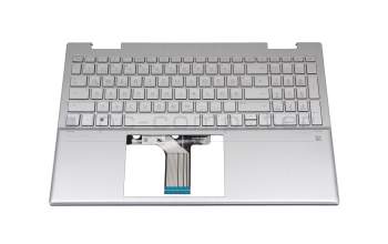 M48854-041 original HP keyboard incl. topcase DE (german) silver/silver