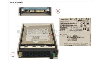 Fujitsu HD SAS 12G 900GB 10K 512N HOT PL 2.5\' EP for Fujitsu PrimeQuest 2800B3