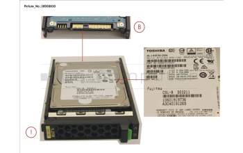 Fujitsu HD SAS 12G 1.2TB 10K 512N HOT PL 2.5\' EP for Fujitsu PrimeQuest 2800B3