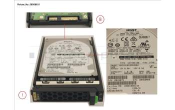 Fujitsu HD SAS 12G 1.8TB 10K 512E HOT PL 2.5\' EP for Fujitsu PrimeQuest 2800E3