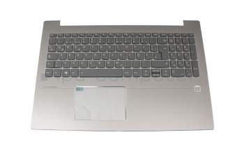 NBX0001K210 original Lenovo keyboard incl. topcase DE (german) grey/silver with backlight