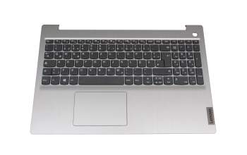 NBX0001SB10 original Lenovo keyboard incl. topcase DE (german) grey/silver Fingerprint