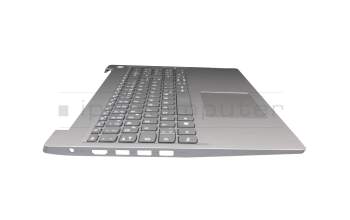 NBX0001SB10 original Lenovo keyboard incl. topcase DE (german) grey/silver Fingerprint
